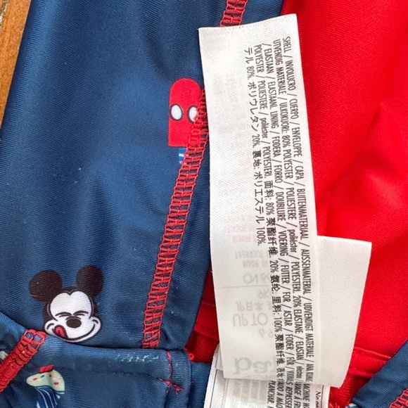 Disney Blue and Red Hooded One Piece Mickey Mouse infant - Picture 3 of 8